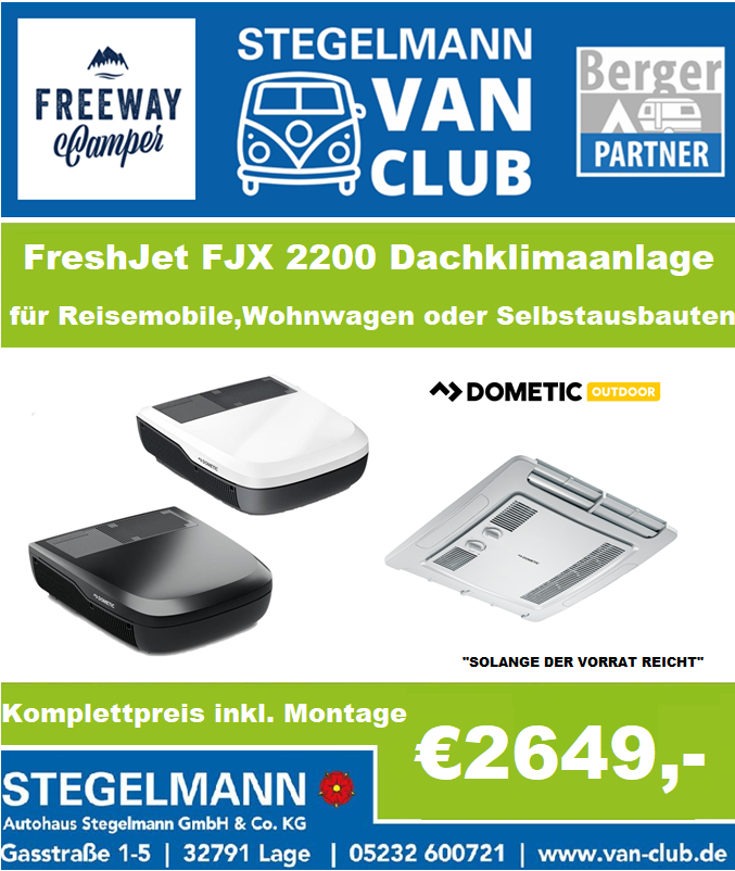 Dachklimaanlage Dometic Freshjet FJX 2200 inkl. Montage